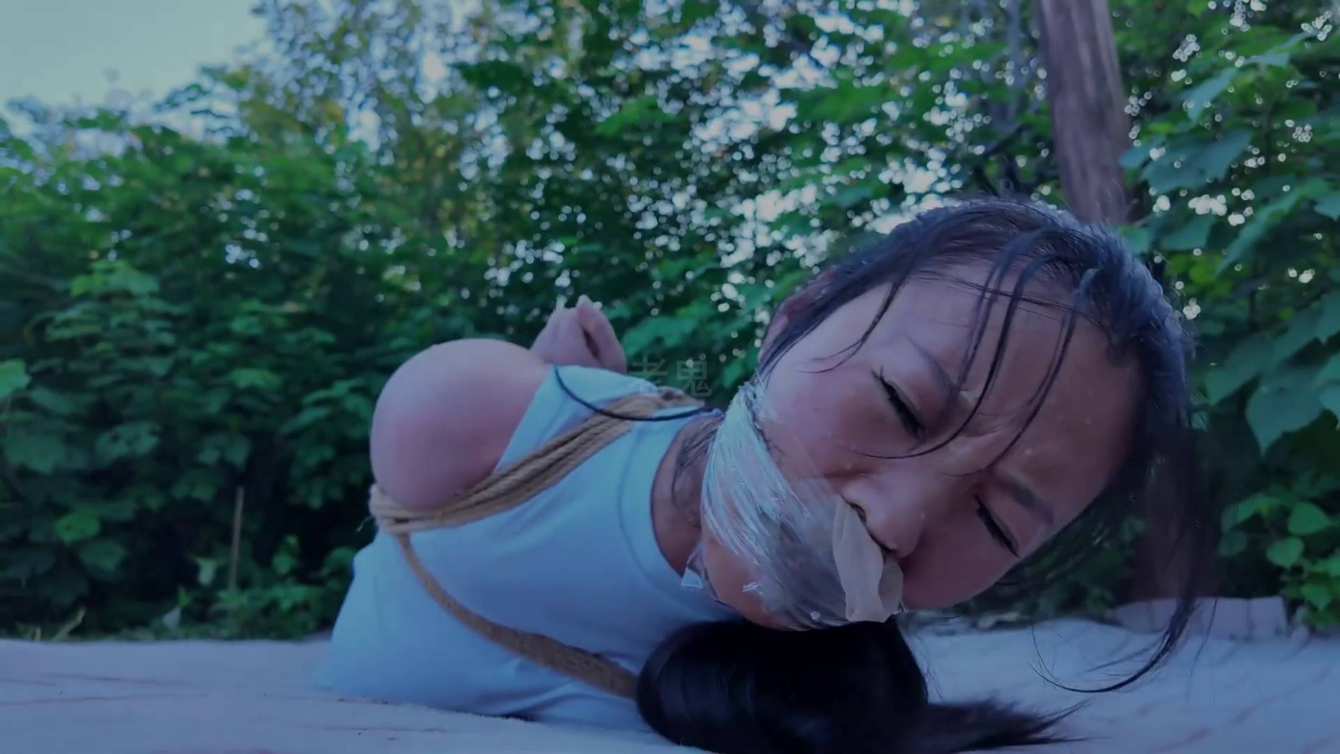 老鬼原创 紫涵野外闷热炼狱（下）【灰丝高跟野外运输押解汗湿脏身驷马吊缚空姐重口原味电ji访谈】